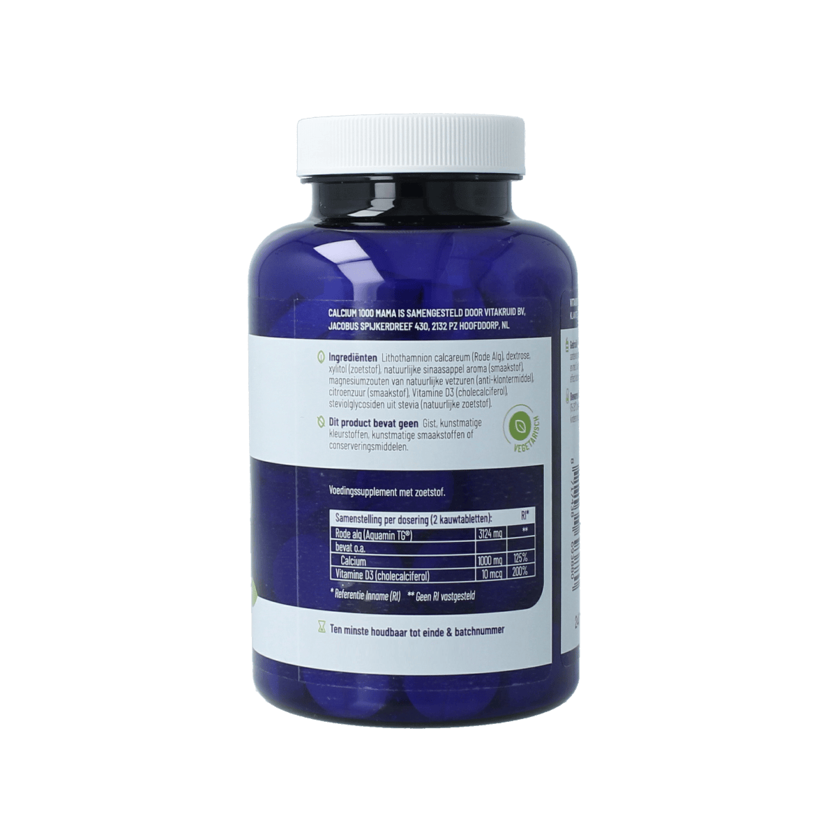 Vitakruid Calcium 1000 Mama supplement in a bottle of 90 tablets, designed for pregnancy and lactation support.