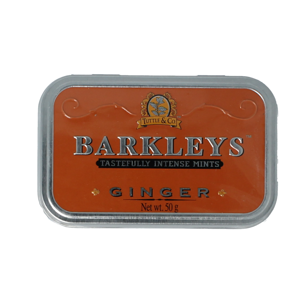 Barkleys Classic Mints Ginger candy in a 50g package, featuring ginger-flavored snoepgoed with fresh mint accents.