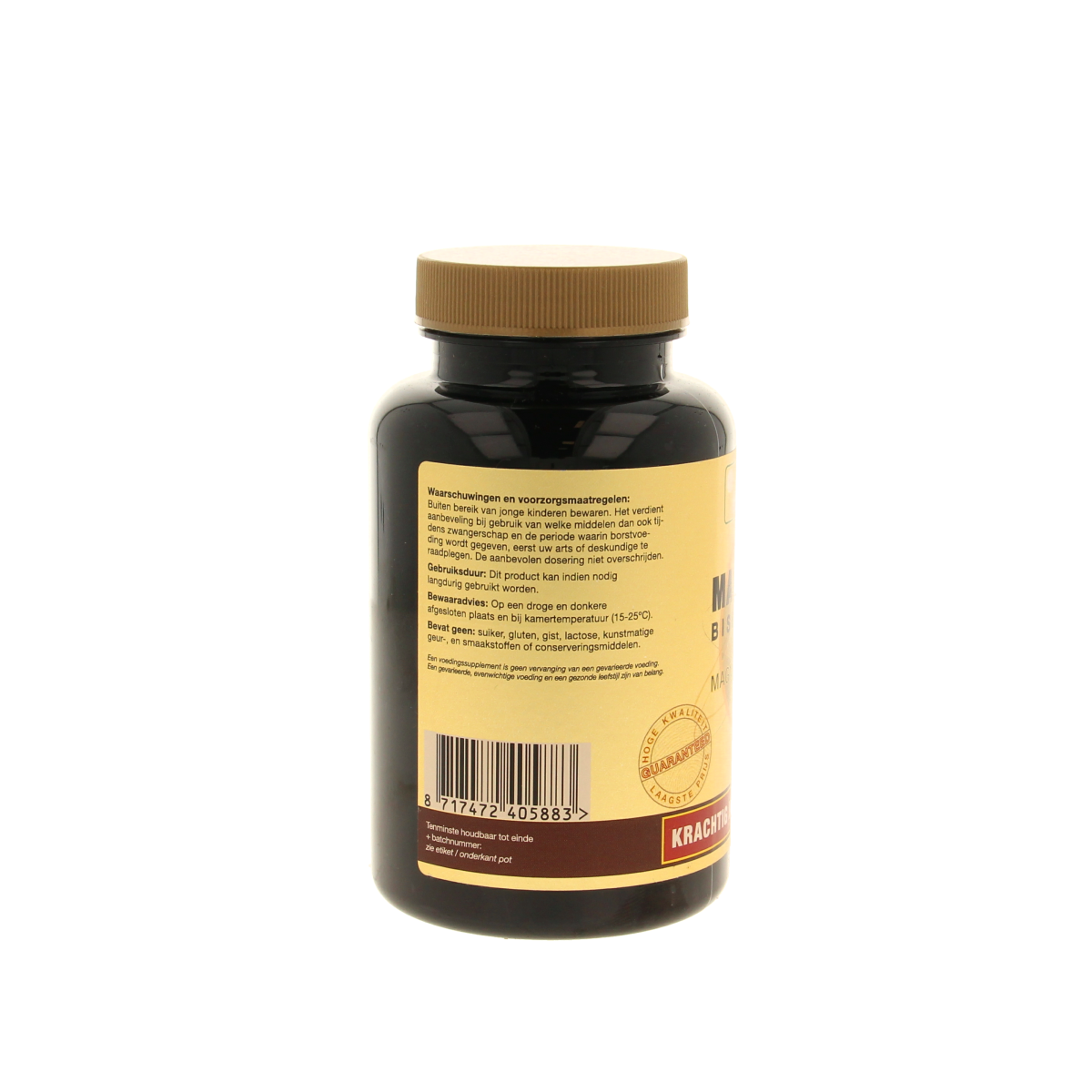 Artelle Magnesium bisglycinaat and citraat supplement bottles with tablets, showing the product packaging and label.
