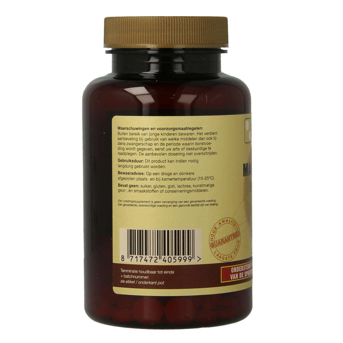 Artelle Magnesium Basic 100mg mineral tablets in a bottle, dietary supplement for magnesium intake.