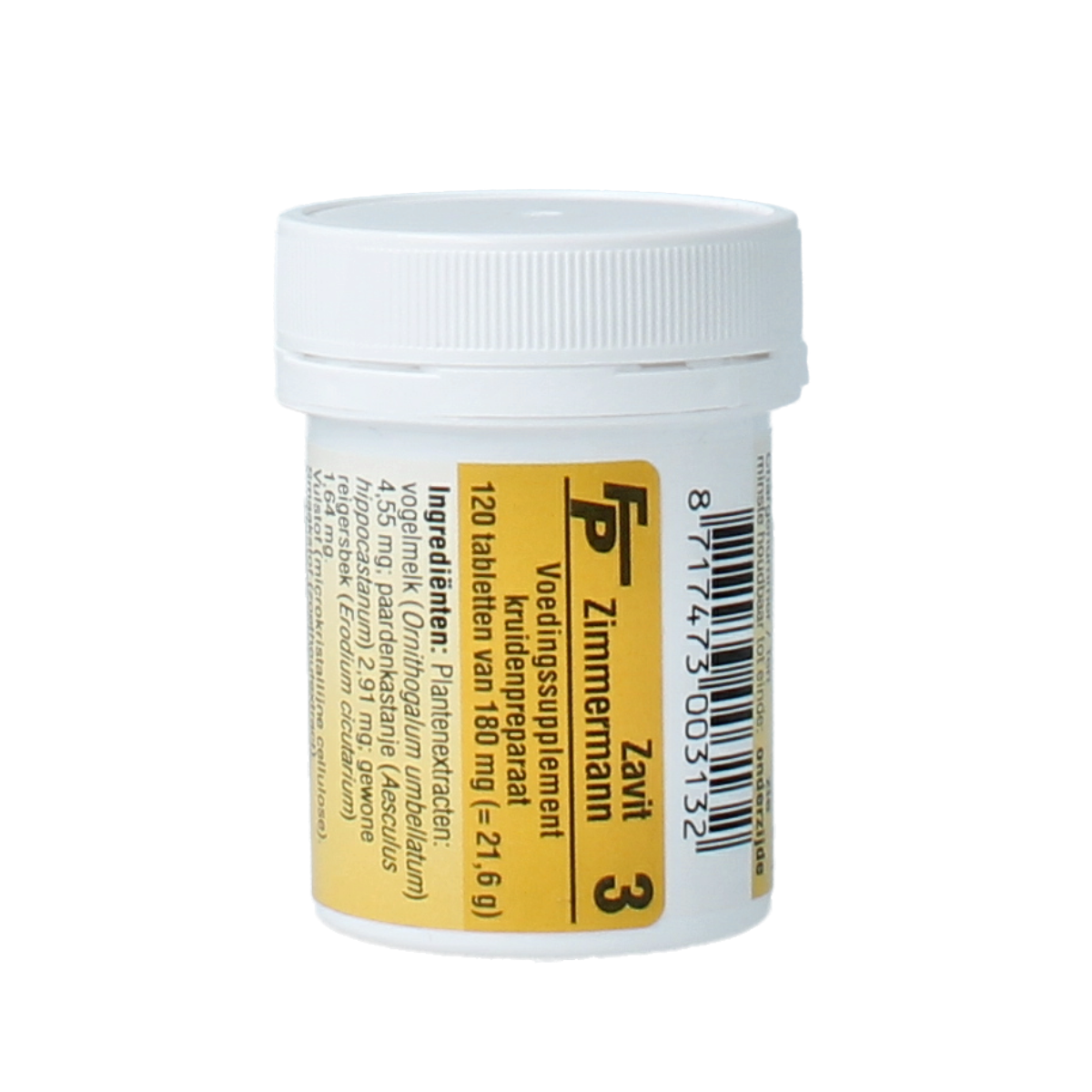 Medizimm Zavit 3 herbal supplement box with 120 tablets, showing the product packaging and label details.