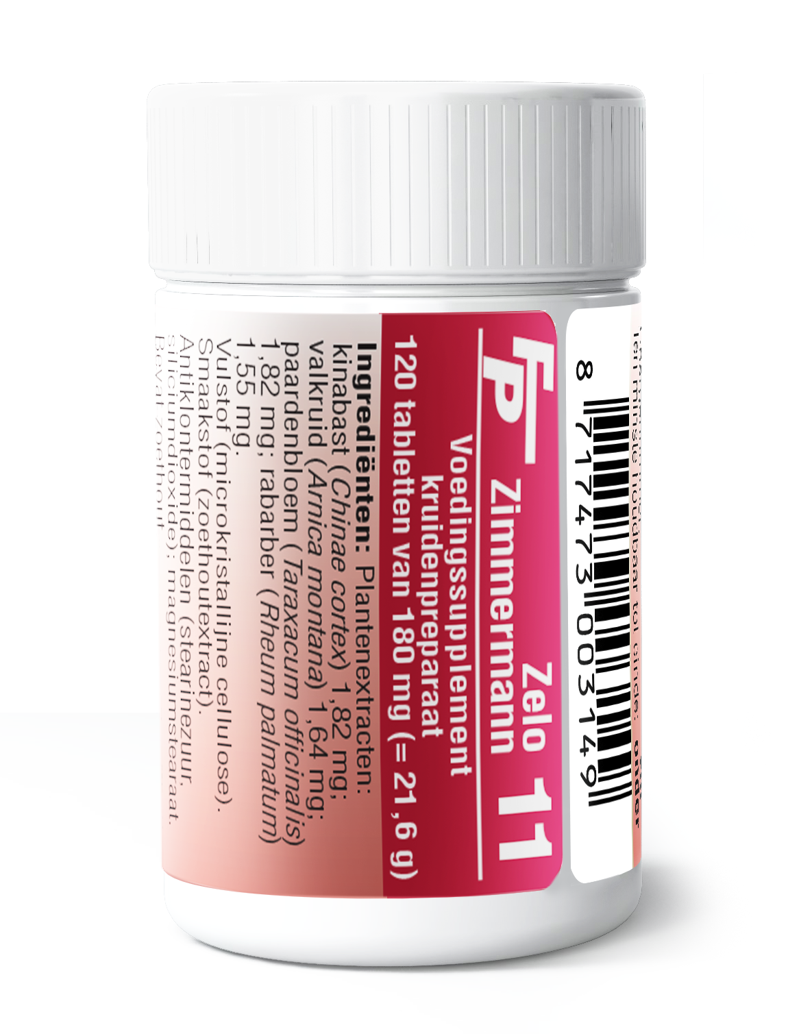 Medizimm Zelo 11 herbal supplement box with 120 tablets, featuring natural ingredient packaging and product branding.