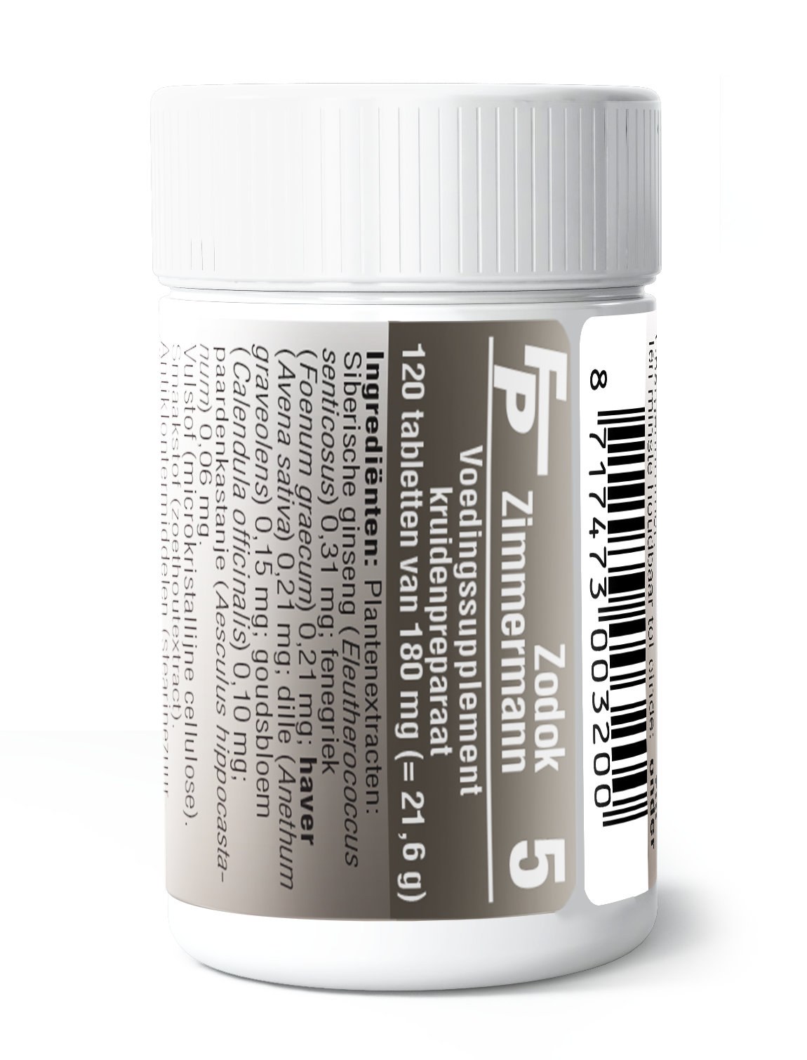 Medizimm Zodok 5 herbal supplement box with 120 tablets, natural herbal remedy from Medizimm in a white packaging.