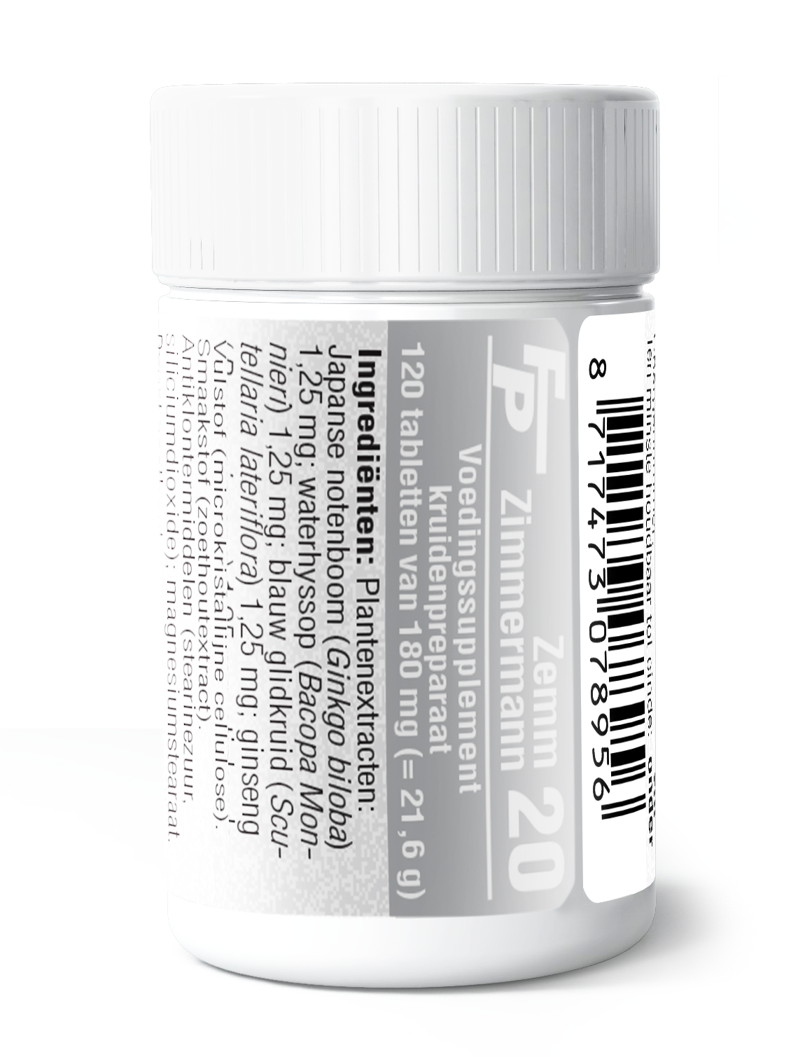 Medizimm Zemm 20 herbal supplement tablets in a blister pack, natural herbal preparation for health support.