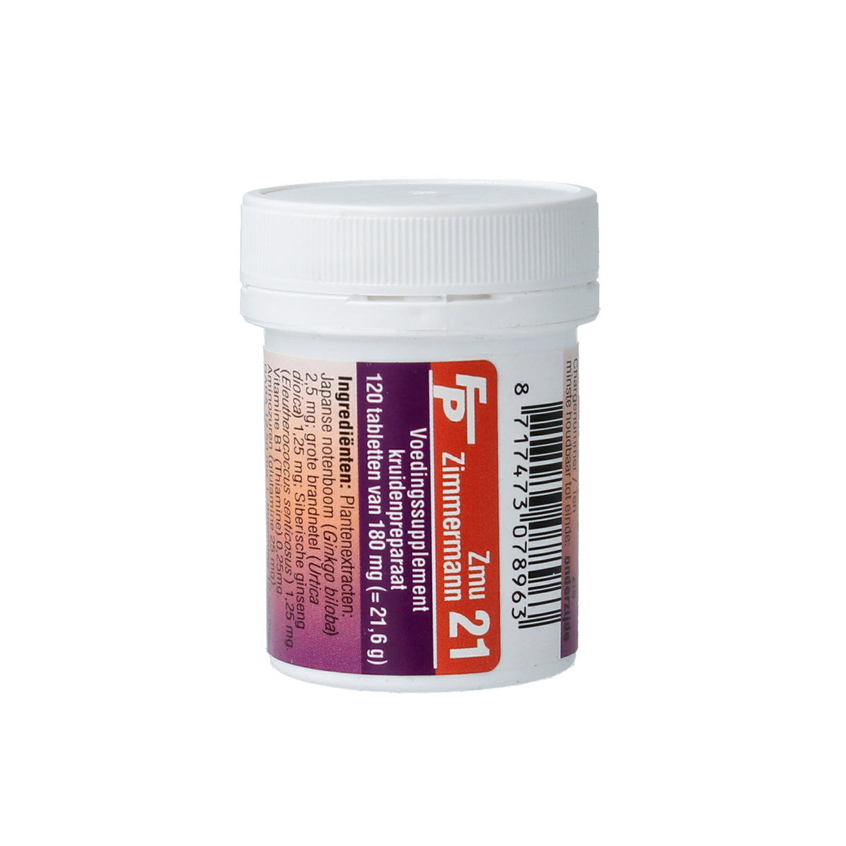 Medizimm Zmu 21 herbal supplement tablets in a blister pack, natural herbal remedy by Medizimm, 120 tablets.
