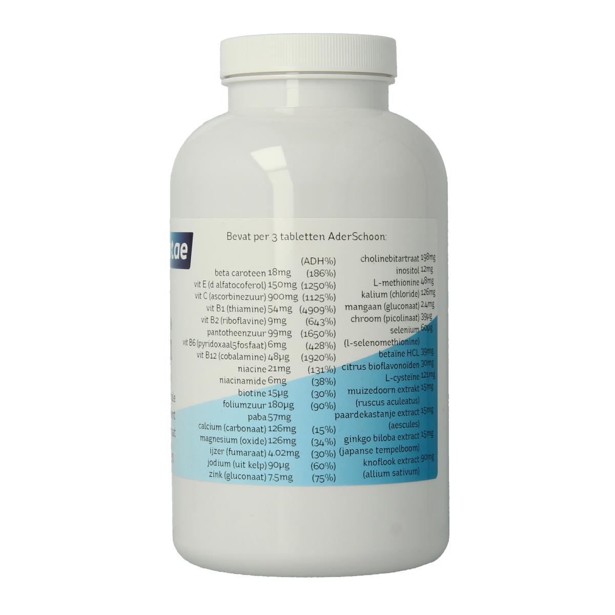 Nova Vitae Aderschoon 300mg multivitamin tablets in a blister pack, designed to support daily health and wellness.