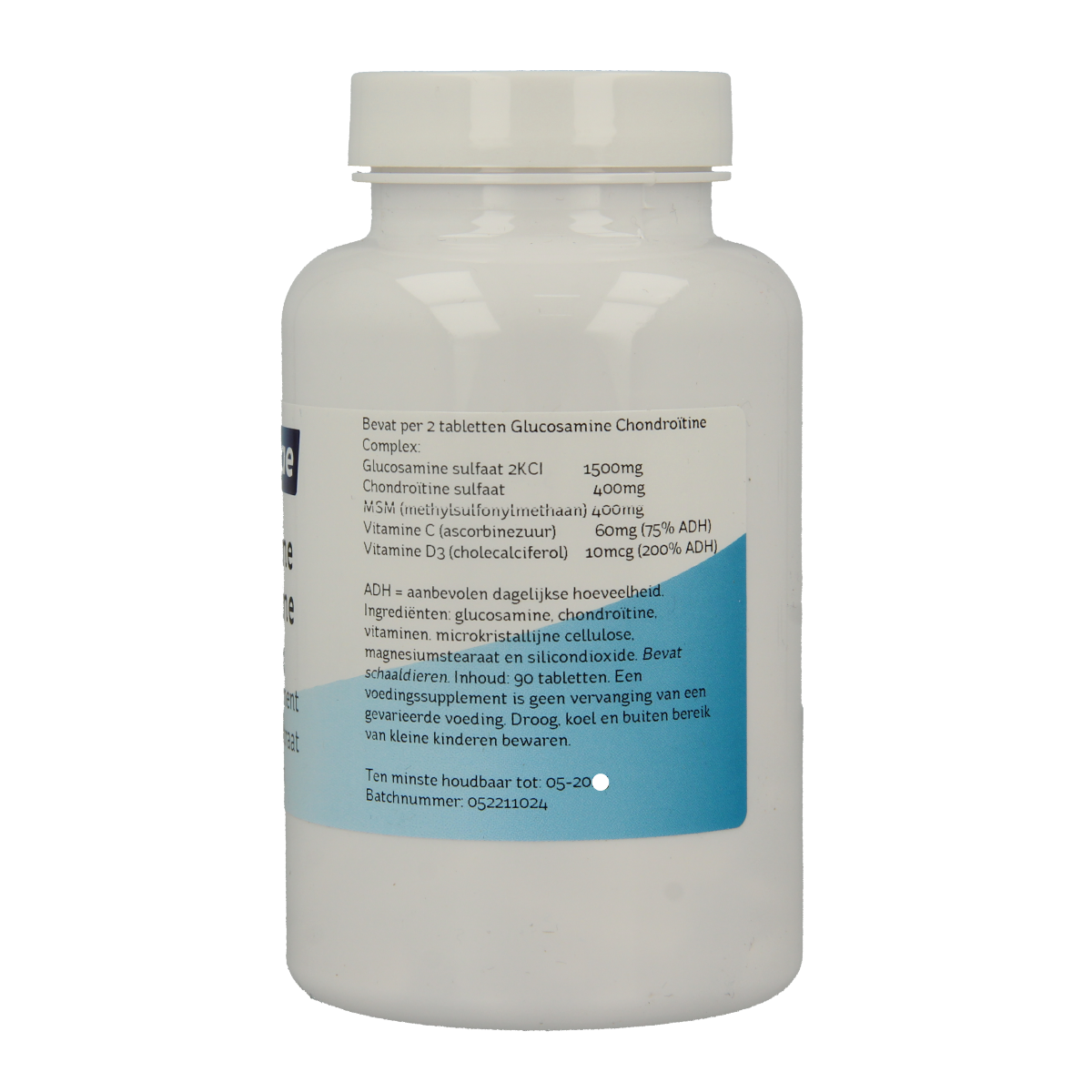 Nova Vitae Glucosamine chondroitine complex with MSM tablets, showing a bottle of mineral supplement tablets.