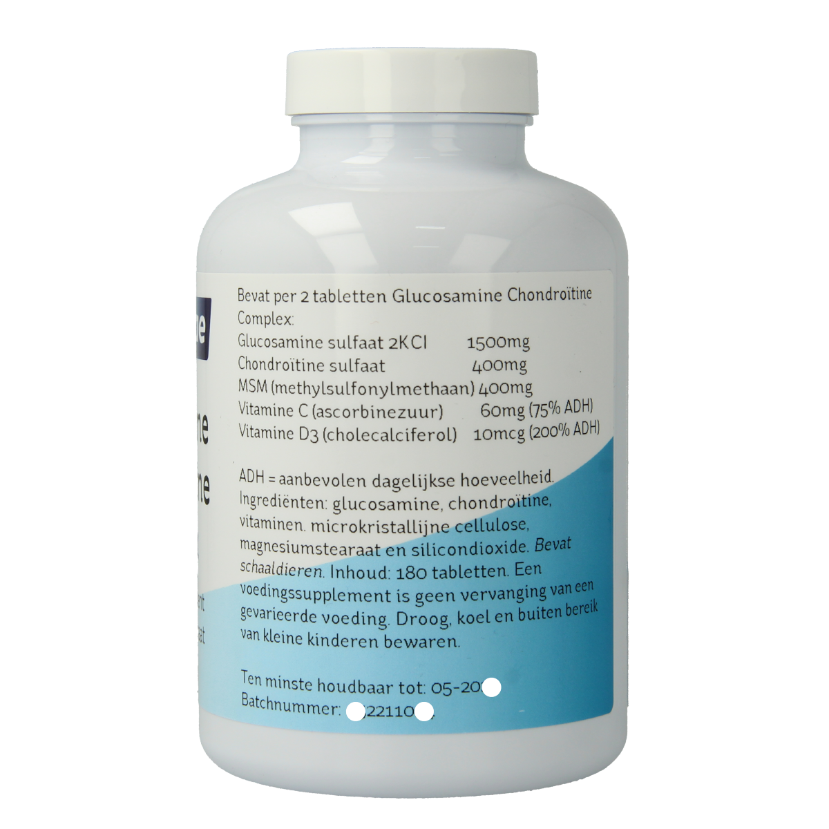 Nova Vitae Glucosamine chondroitine complex with MSM tablets, mineral supplement for joint support, shown in blister pack.