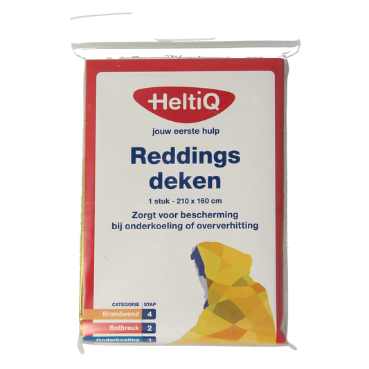 Heltiq insulated rescue blanket, emergency first aid thermal covering, compact and lightweight for outdoor and emergency use