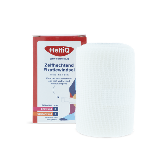 Heltiq self-adhesive wound dressing strip 4m x 8cm, sterile wound dressing for medical use, shown in the image.