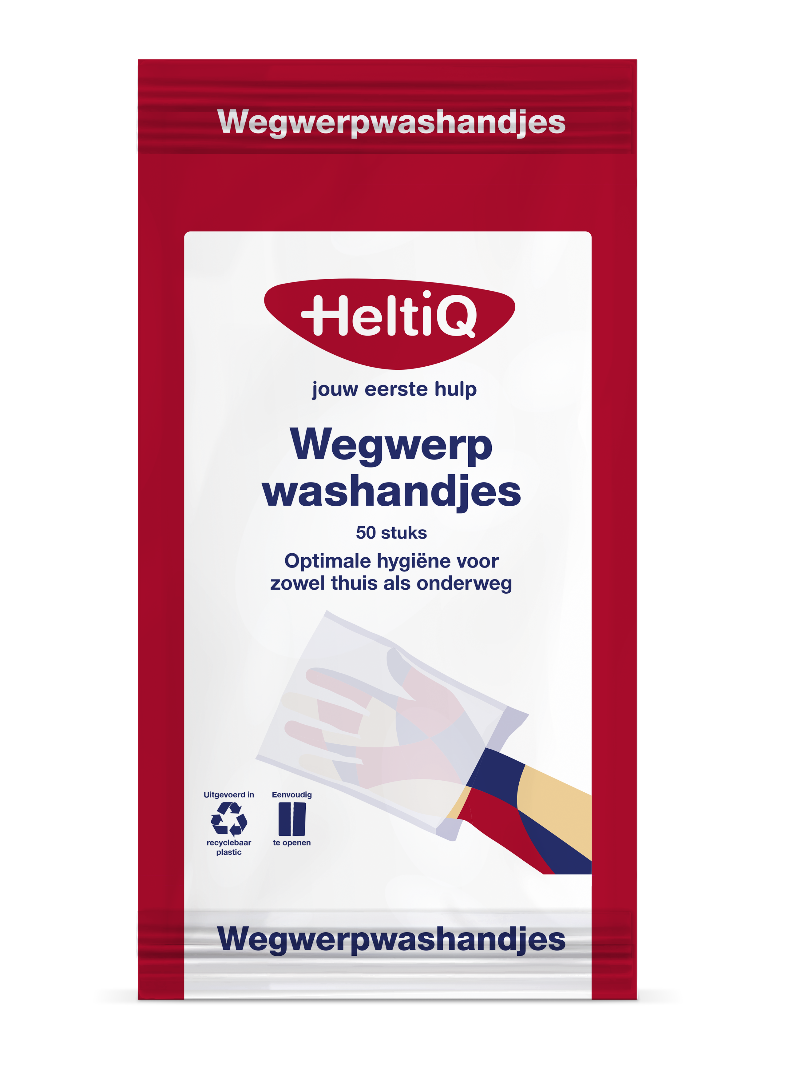 Heltiq Wegwerpwashand 15x23cm, 50 disposable bathroom and toilet hand towels, soft and hygienic for personal use.