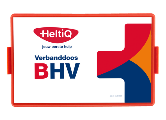 Heltiq EHBO set Verbanddoos B(HV) with first aid supplies, compact medical kit for emergencies, brand Heltiq.