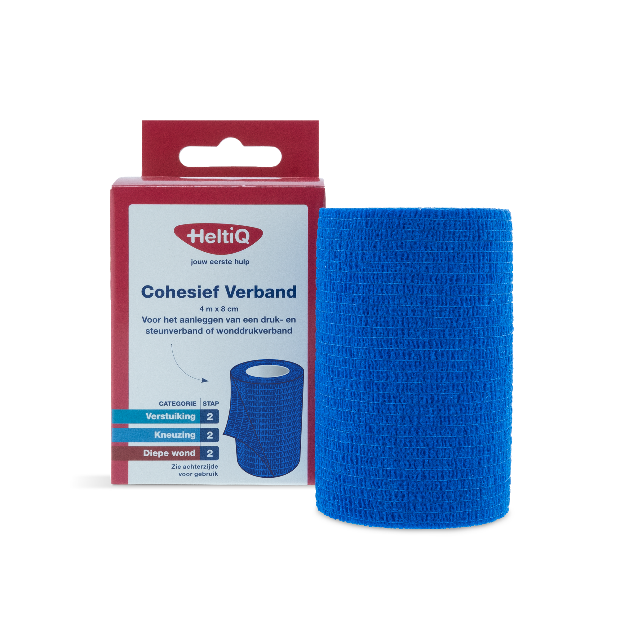 Heltiq Cohesief verband 4m x 8cm 1.00 Stuks