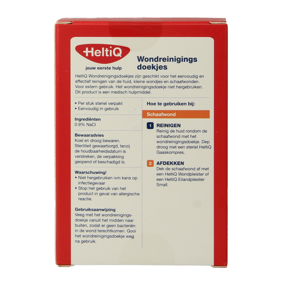 Heltiq wondverzorging wondreingingsdoekjes, 10 stuks, sterile wound care cloths with easy-to-use packaging.