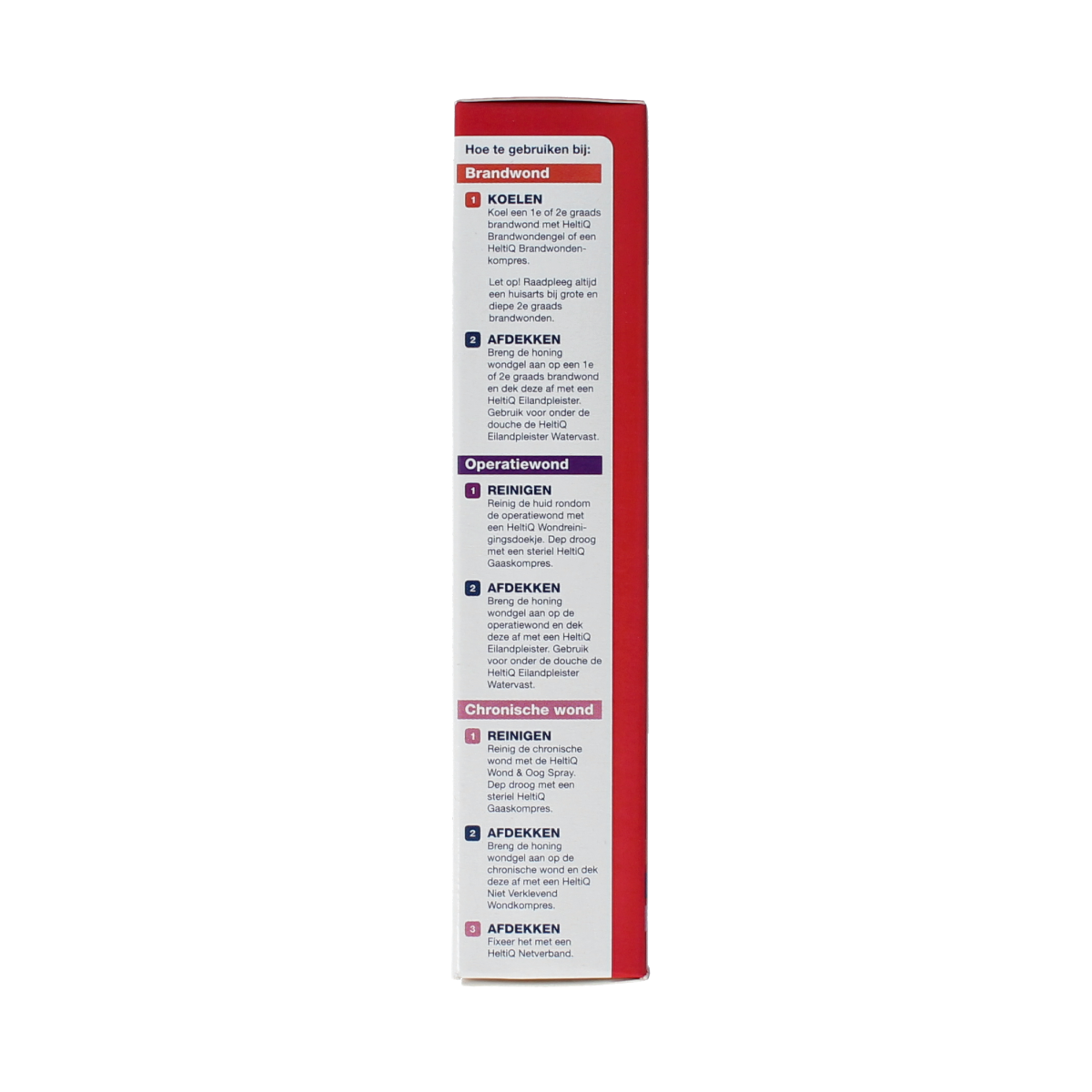 Heltiq Honing Wondgel 15g for wound care, featuring natural honey formula in a small tube for effective healing.