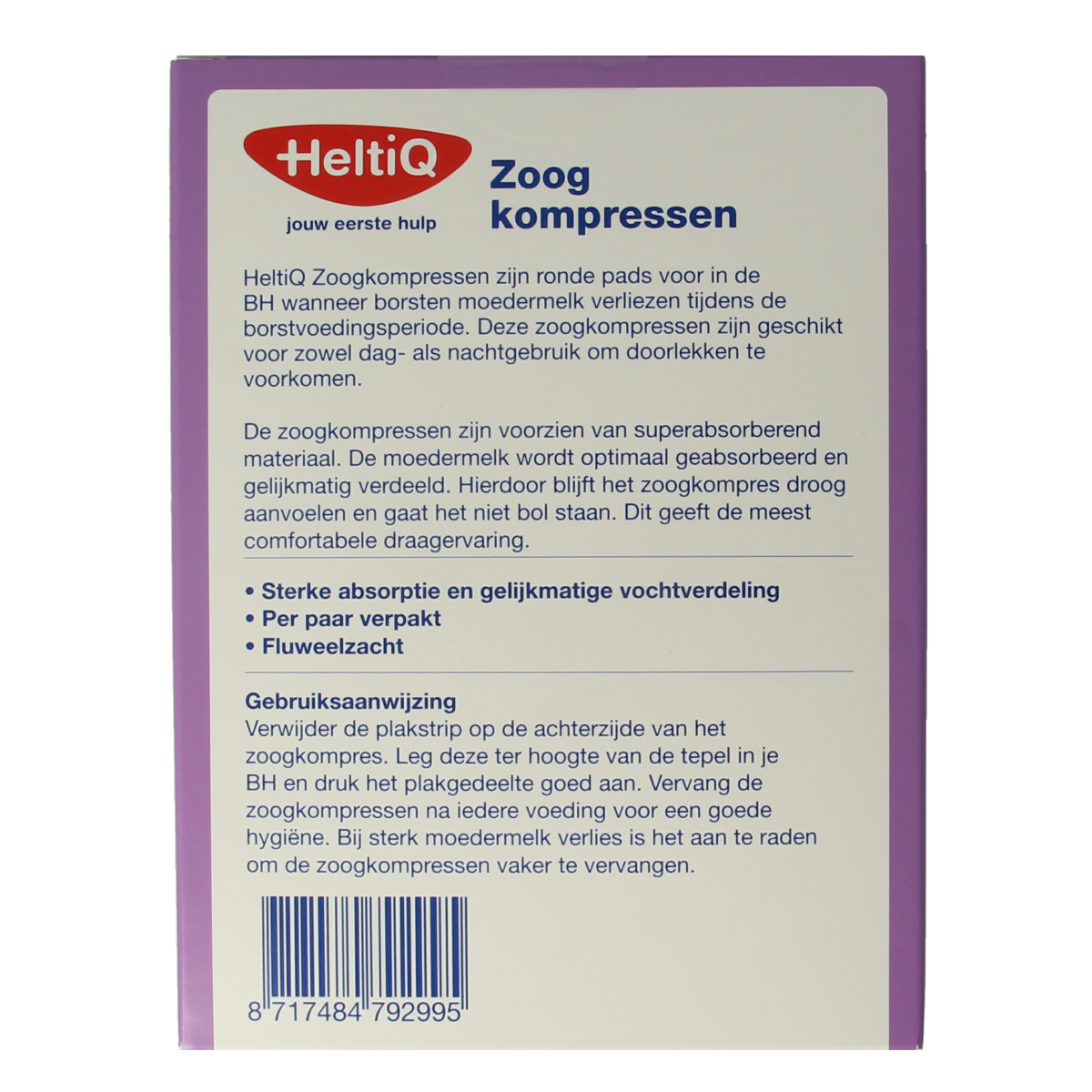 Heltiq Kraamtijd Zoogkompressen zwart, 30 stuks, soft postpartum nursing pads for comfort and absorbency.