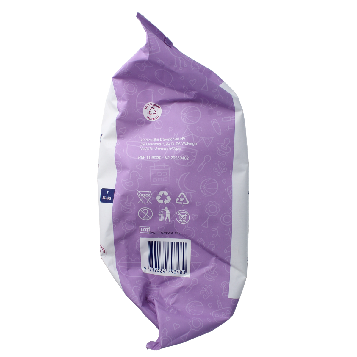 Heltiq Onderlegger 60x60cm set of 7 waterproof padding aids, shown in the image with multiple beige protective sheets.