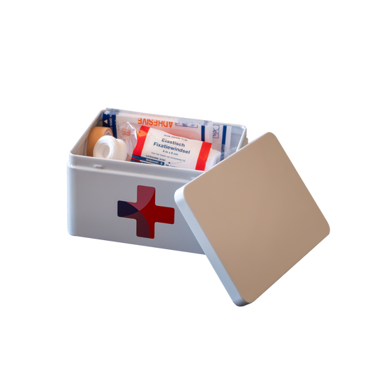 Heltiq EHBO Blik first aid kit with 1.00 Stuks, compact emergency medical supplies for quick wound treatment.