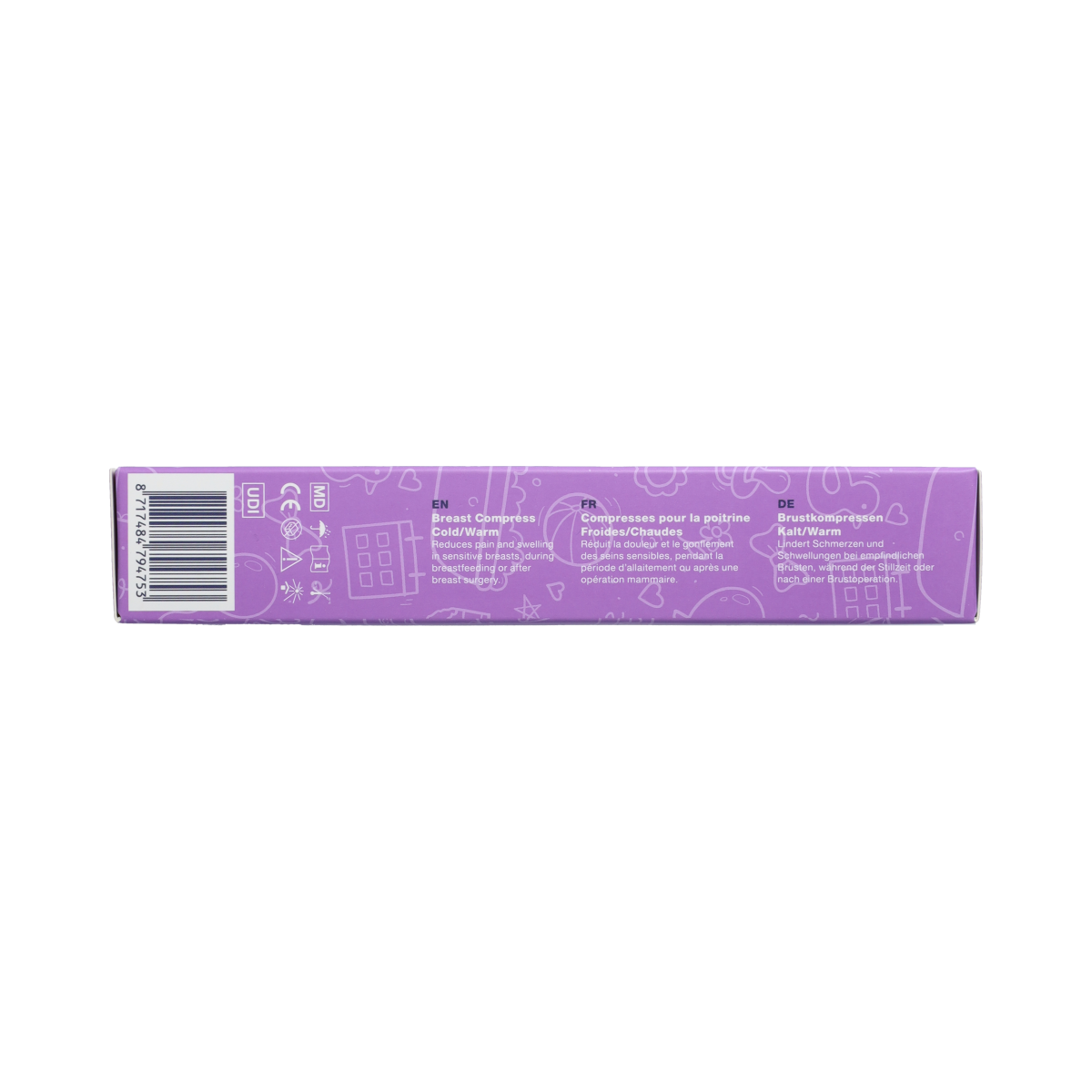 Heltiq Borstkompressen Koud/Warm, 2-pack, for postpartum use, soft fabric and reusable design, suitable for breastfeeding comfort.