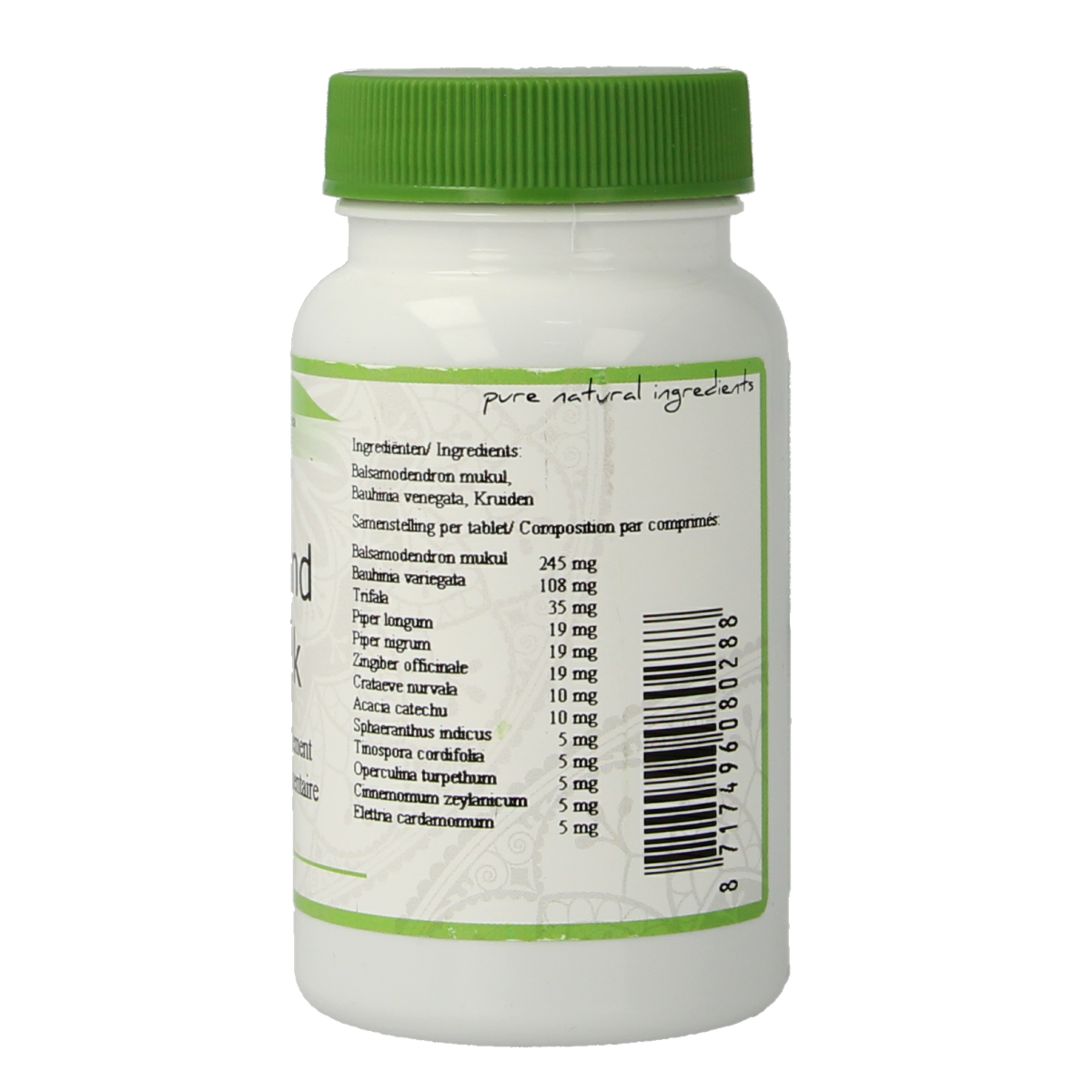 Surya Galgand nasak 60 tablets herbal supplement in a blister pack, part of Surya's kruidenpreparaten range.