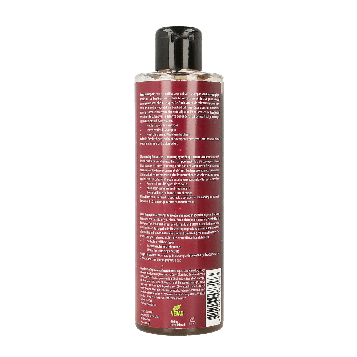 Ojas Amla Shampoo for hair care in a 250ml bottle, featuring natural ingredients and suitable for nourishing hair.