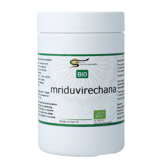 Surya Mriduvirechana bio herbal preparation in 70g package, featuring natural herbal ingredients for wellness.