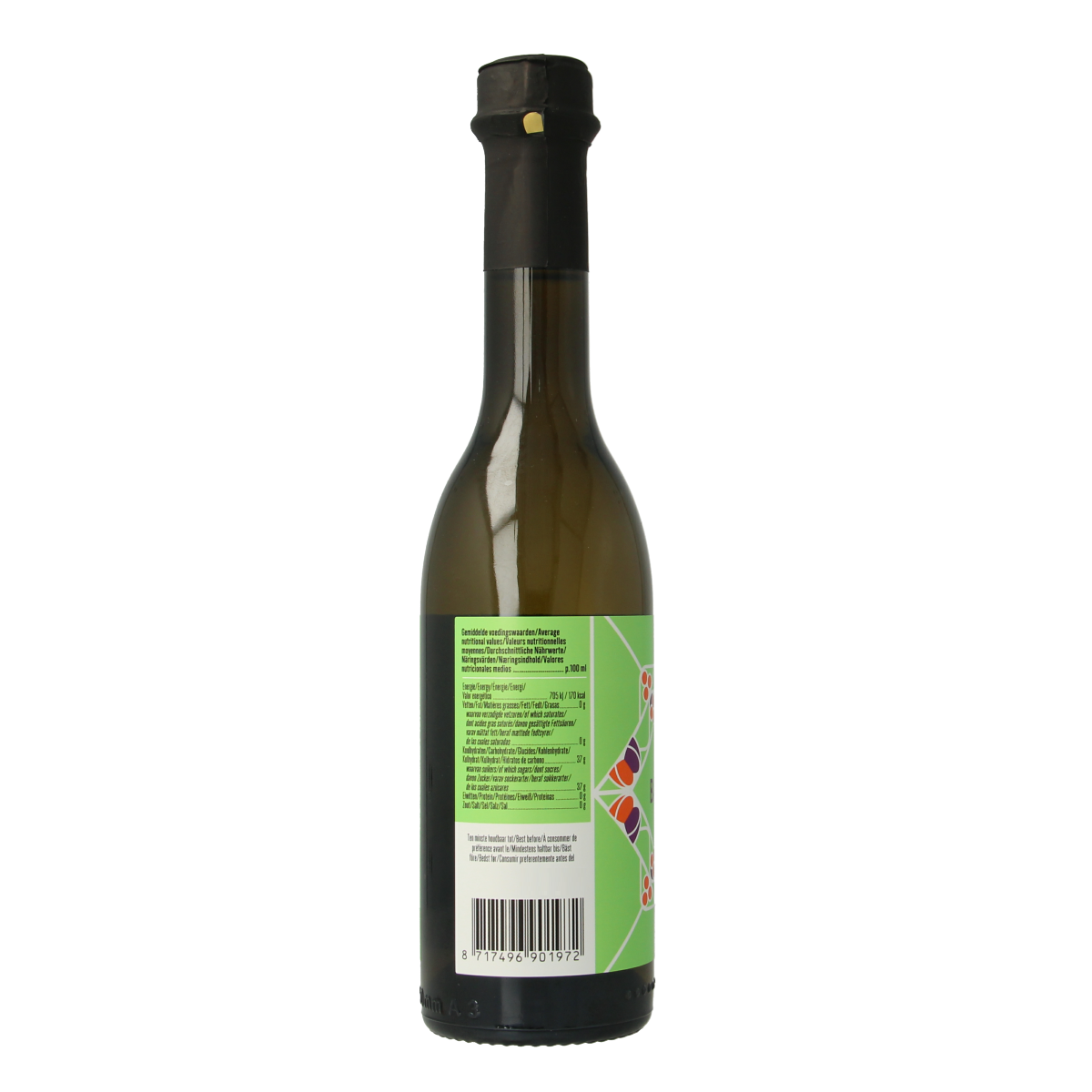 Bioidea organic white balsamic vinegar 250ml bottle, used as a sauce and flavoring in culinary dishes.