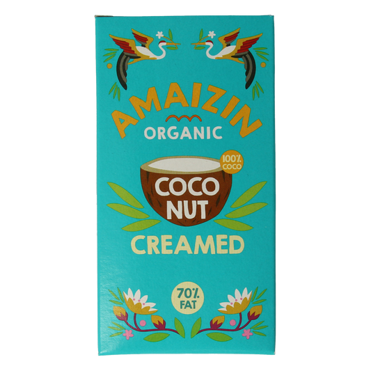 Amaizin Cocoscream 200g jar, a coconut-flavored sauce and flavoring, with a white creamy texture and branded packaging.