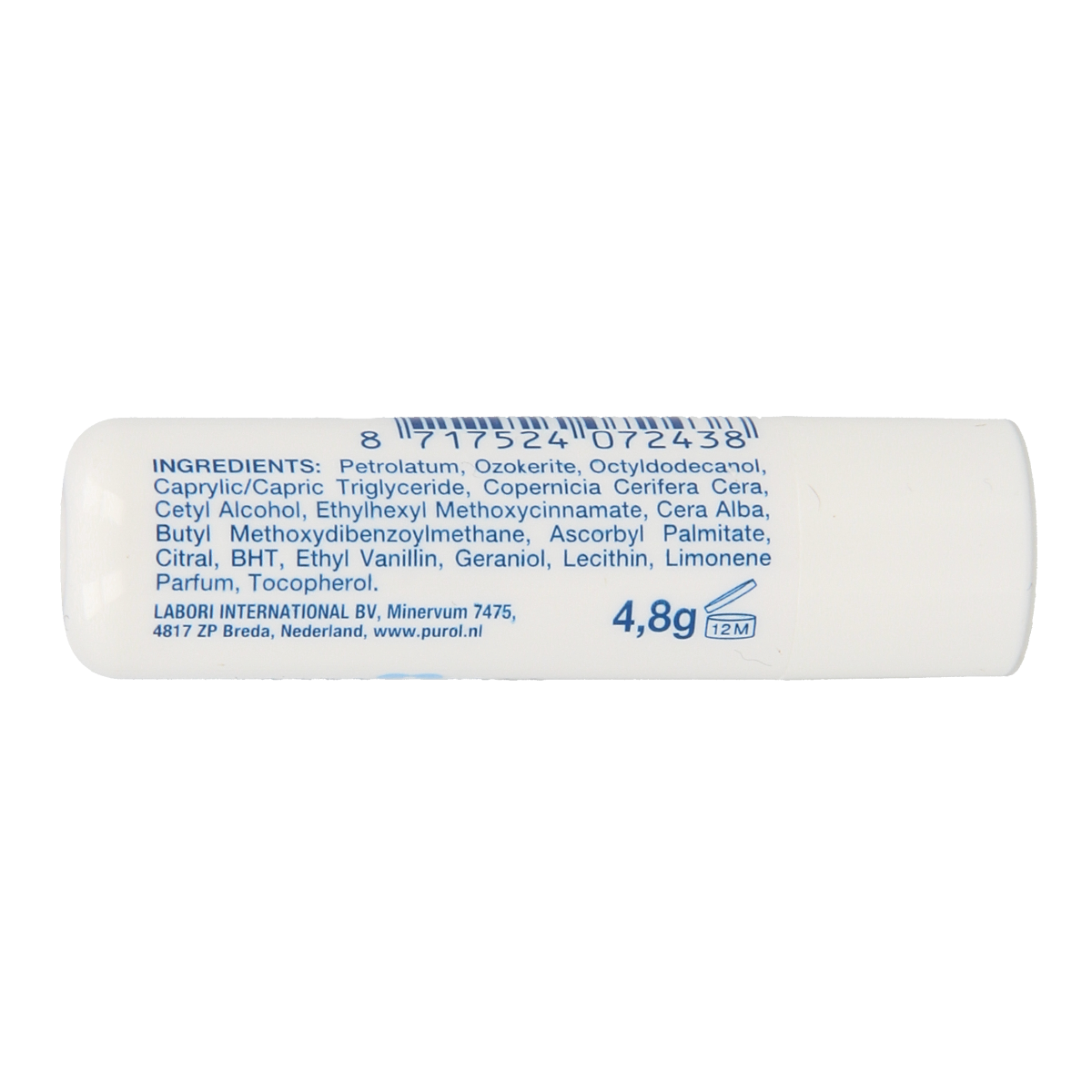 Purol Lippenstick in 4.80g, a lip care product with smooth texture and natural finish, by Purol.