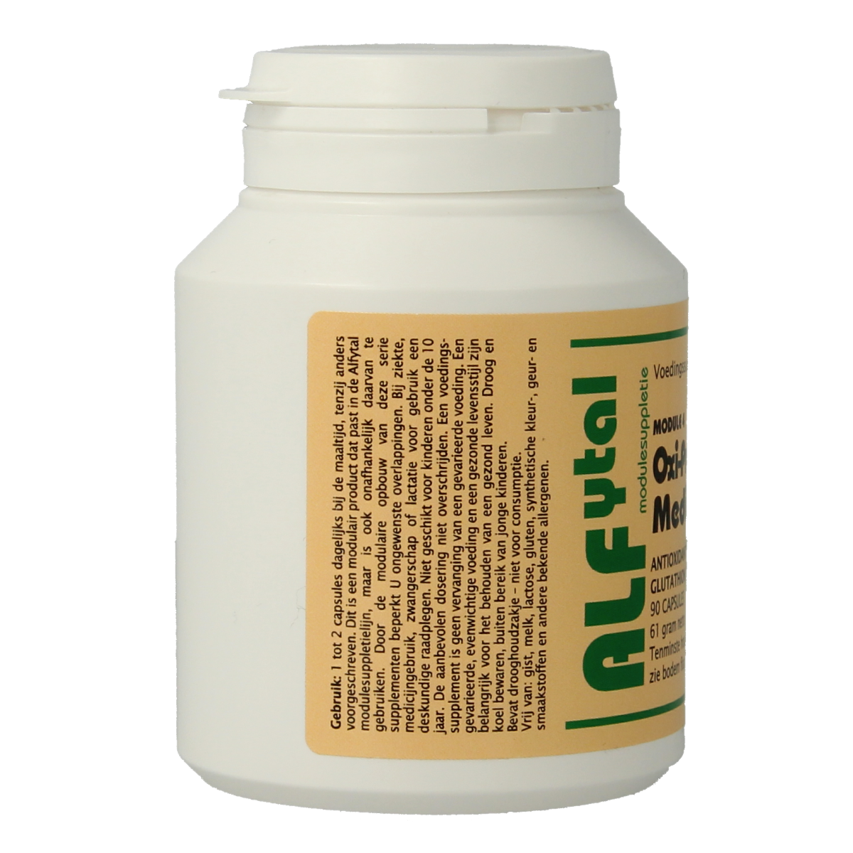 Alfytal Oxi-protector medium antioxidant capsules, vegetarian multi-vitamin supplement in a bottle.