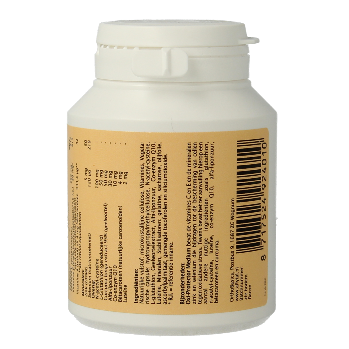 Alfytal Oxi-protector medium antioxidant capsules, vegetarian multivitamin supplement, 90 capsules in a bottle.