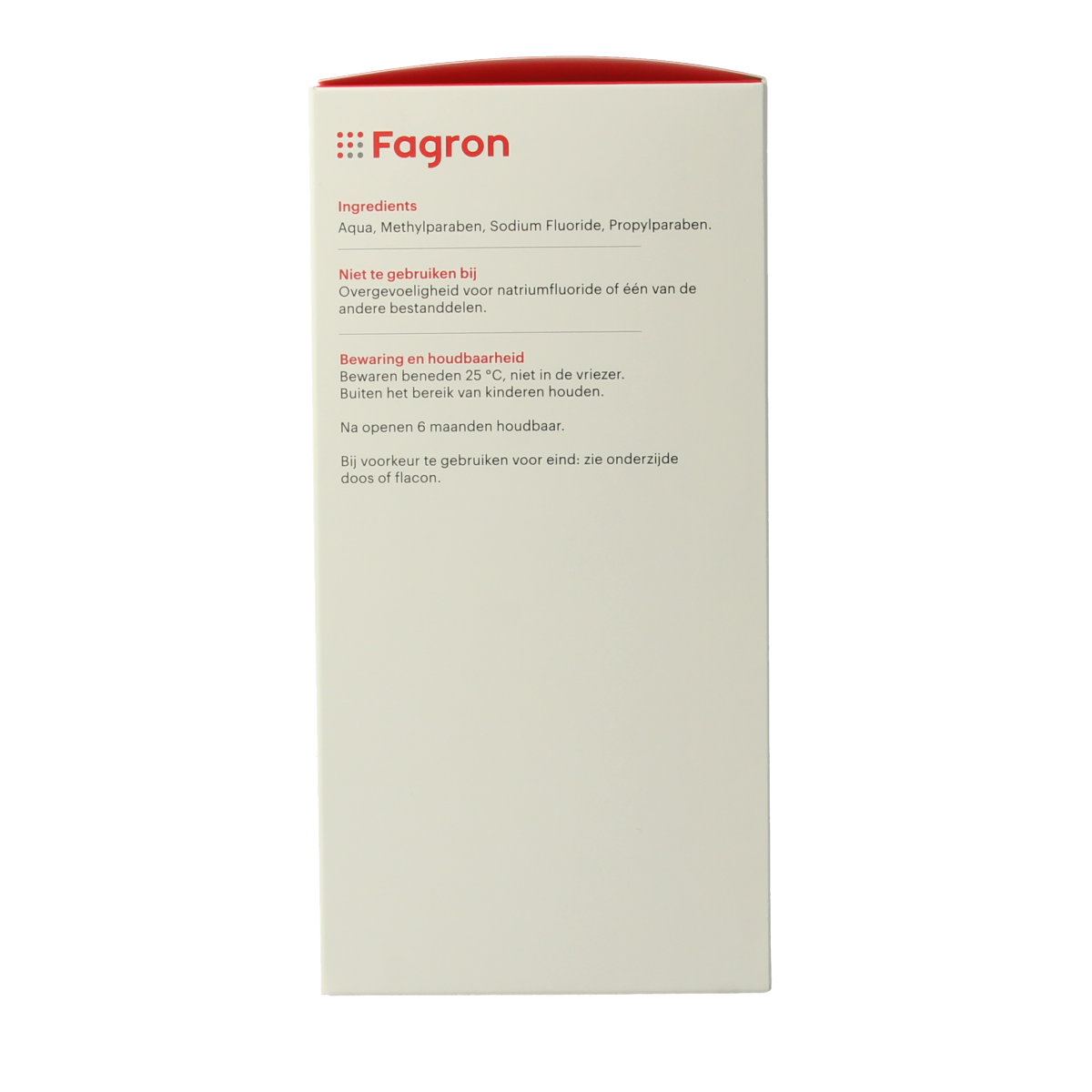 Fagron Natriumfluoride mouth rinse 0.05% in a 500ml bottle, fluoride mouthwash for dental health.