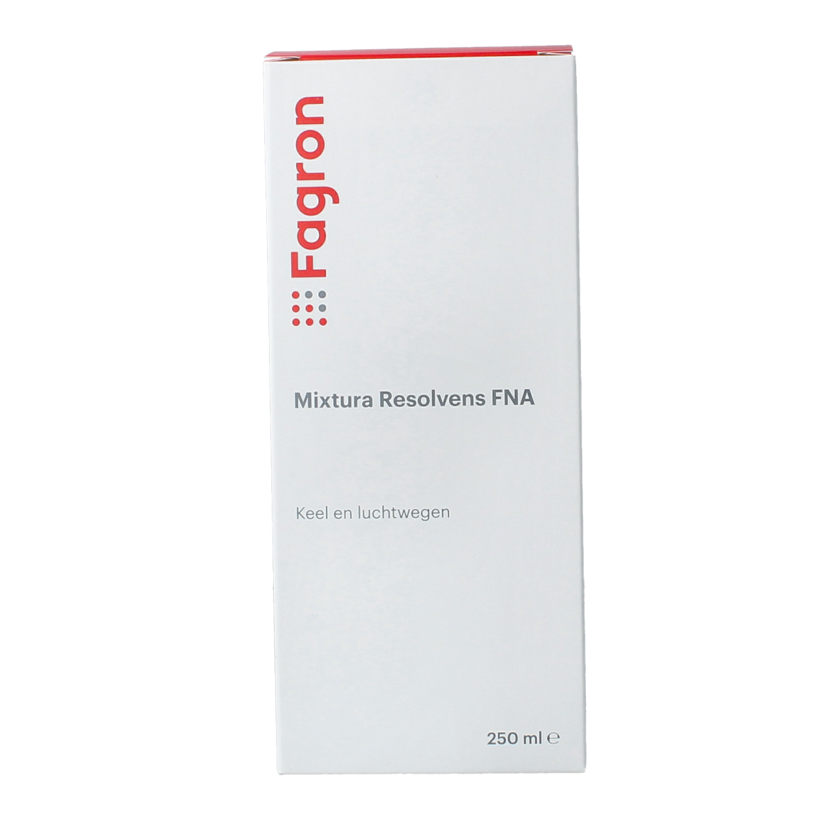 Fagron Mixtura Resolvens FNA herbal preparation in a 250ml bottle, used in herbal formulations and remedies.