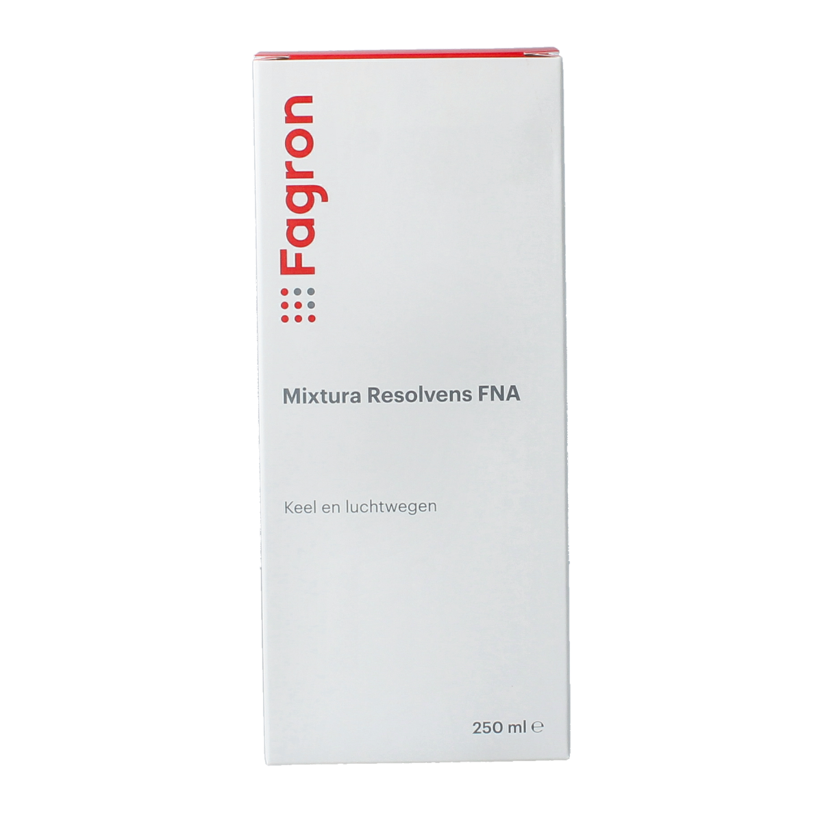 Fagron Mixtura Resolvens FNA herbal preparation in 250ml bottle, featuring botanical ingredients and clear label.