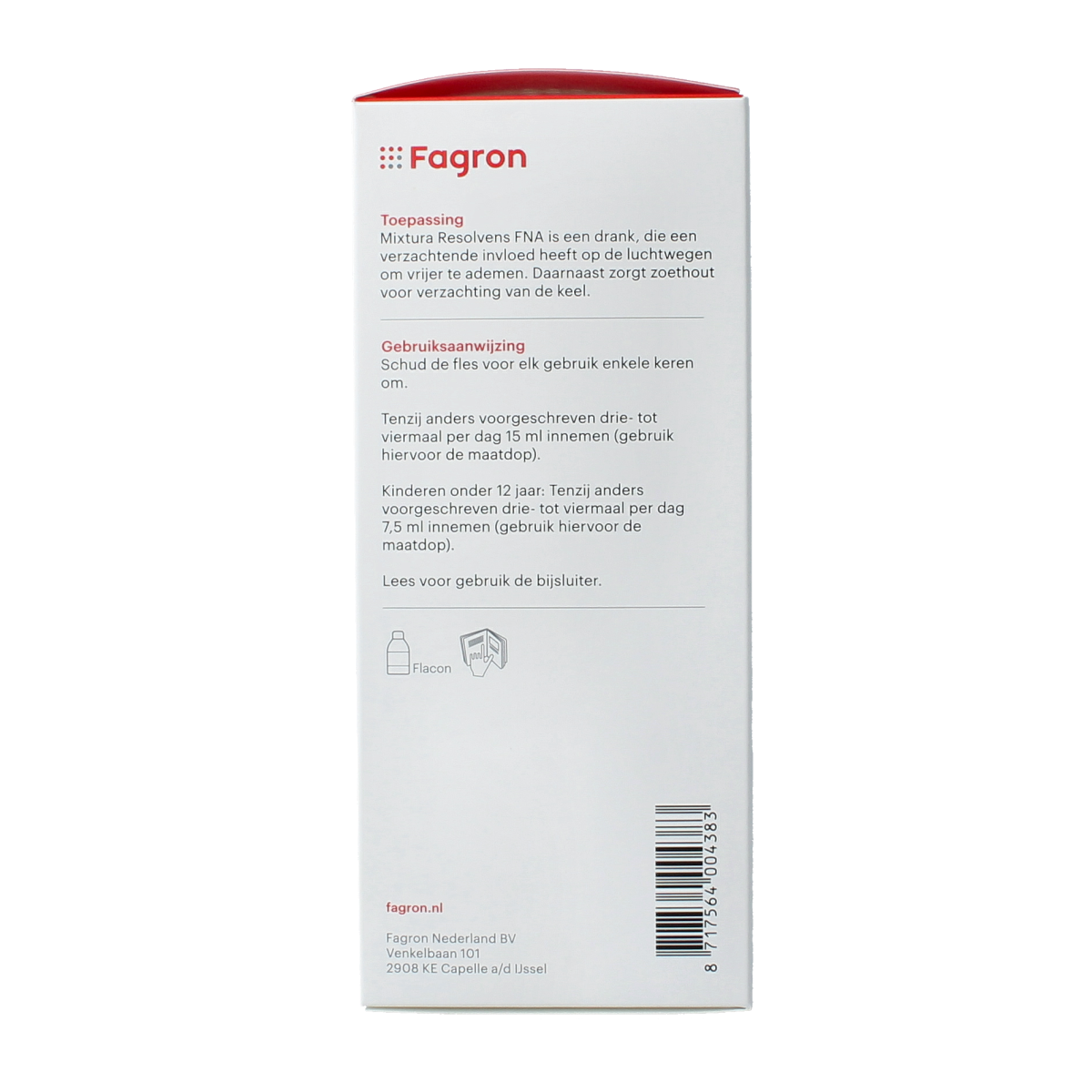 Fagron Mixtura Resolvens FNA herbal preparation in 250ml bottle, natural liquid extract for medicinal use