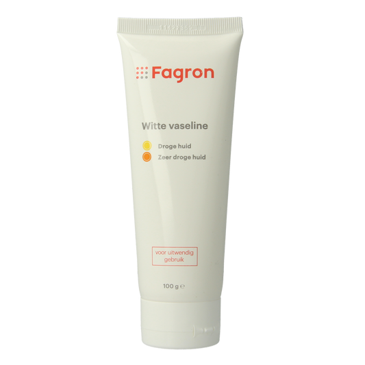 Fagron Vaseline in a white 100g tube, used for skincare and body care, with a simple white packaging.