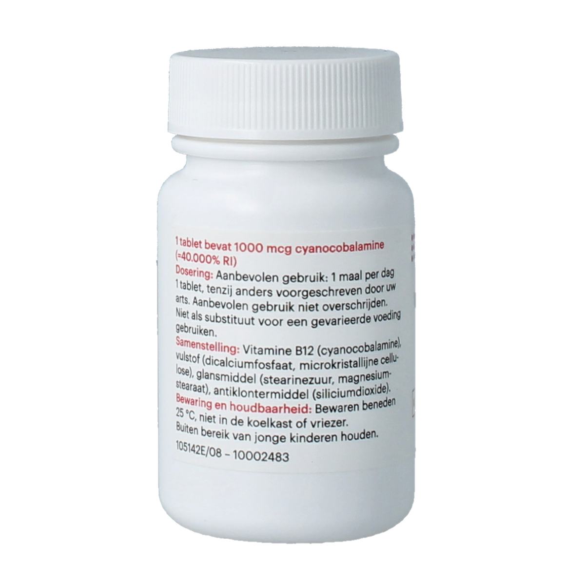 Fagron Vitamine B12 1000mcg supplement in a bottle of 90 tablets, natural health product for vitamin B12 support.