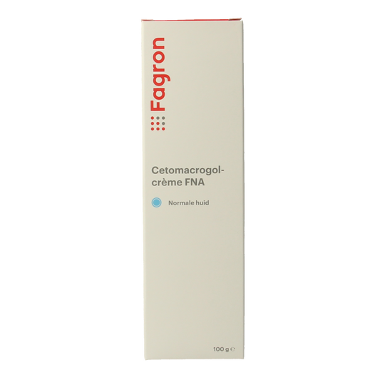 Fagron Cetomacrogol crème FNA D & B body care product in a 100g tube, smooth and moisturizing for skin nourishment