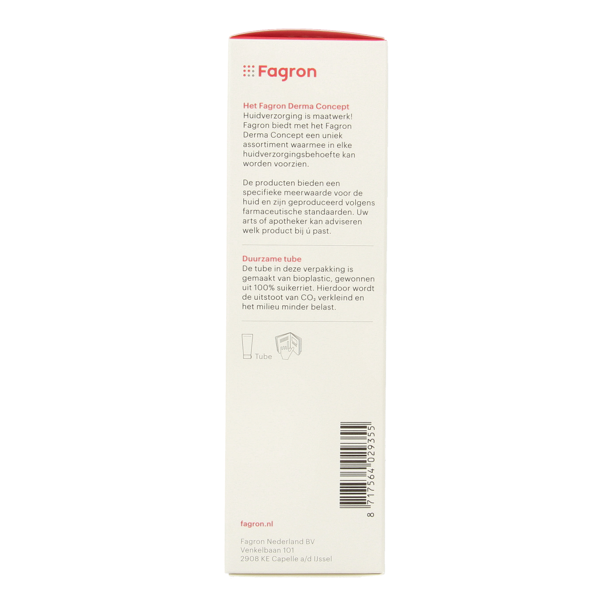Fagron Lanettecreme 10% vaseline in a 100g container, body care product with a box, shown in the image.