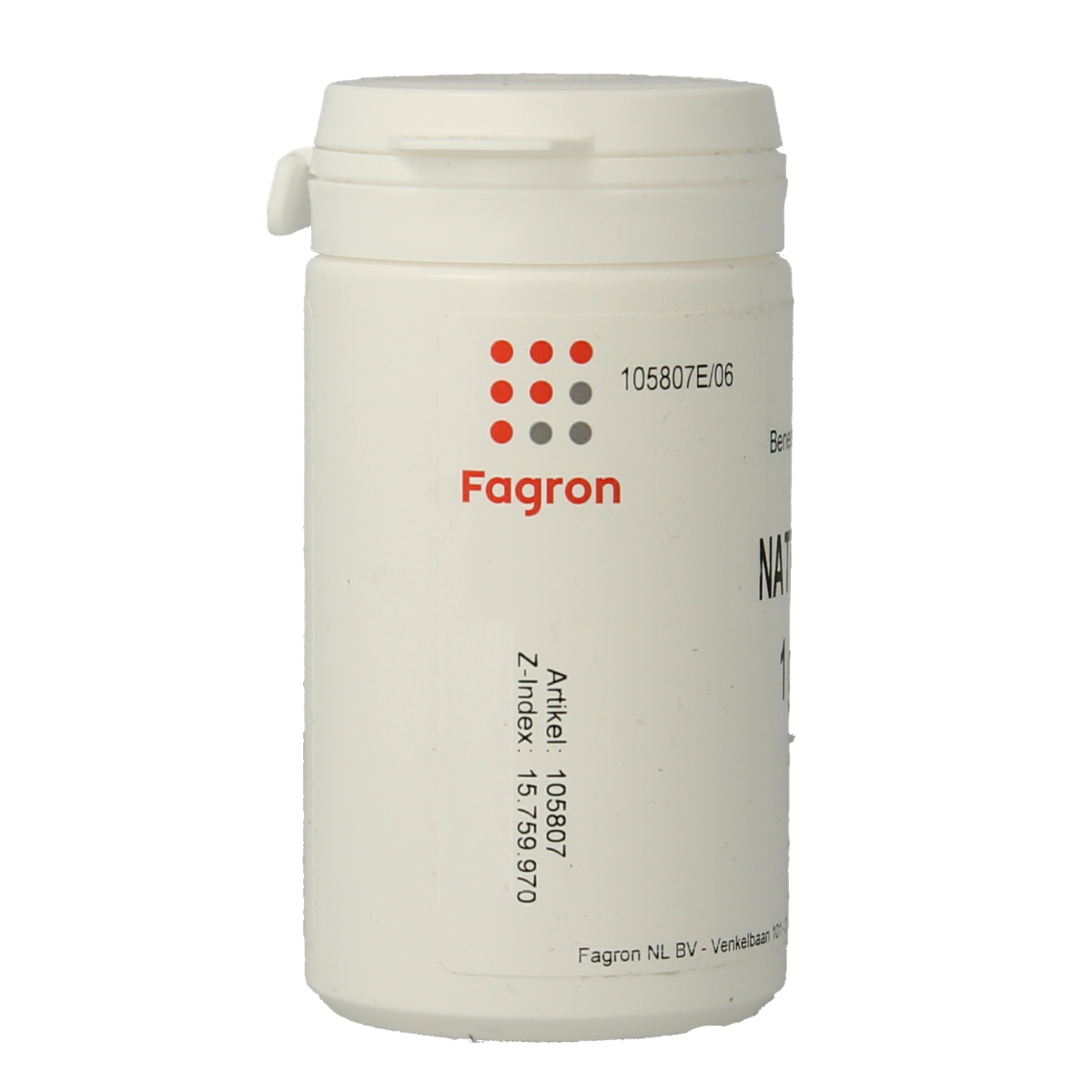 Fagron Natriumchloride 1g salt packets, 100 pieces, shown in a box with individual sachets for culinary or medical use
