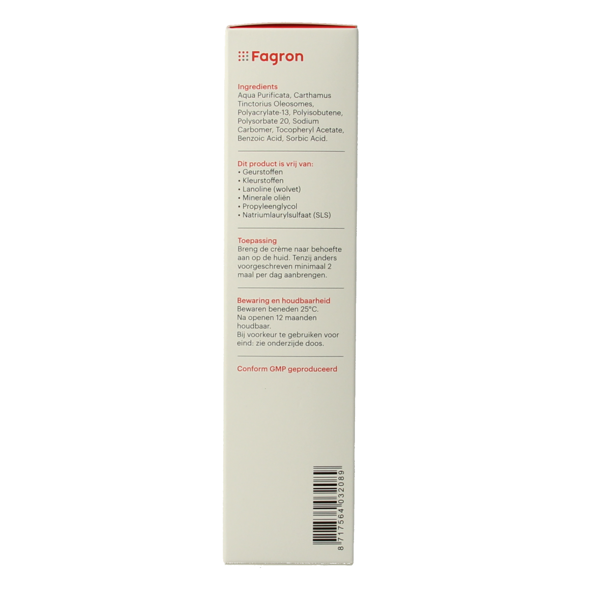Fagron Fitalite body gel cream in 100g container, moisturizing skincare product from Fagron for body care.