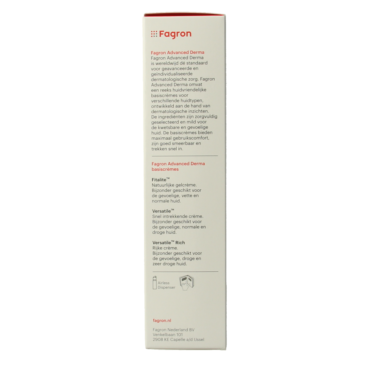 Fagron Fitalite gel crème in 100g jar, a body care product with a smooth, creamy texture for skin nourishment.