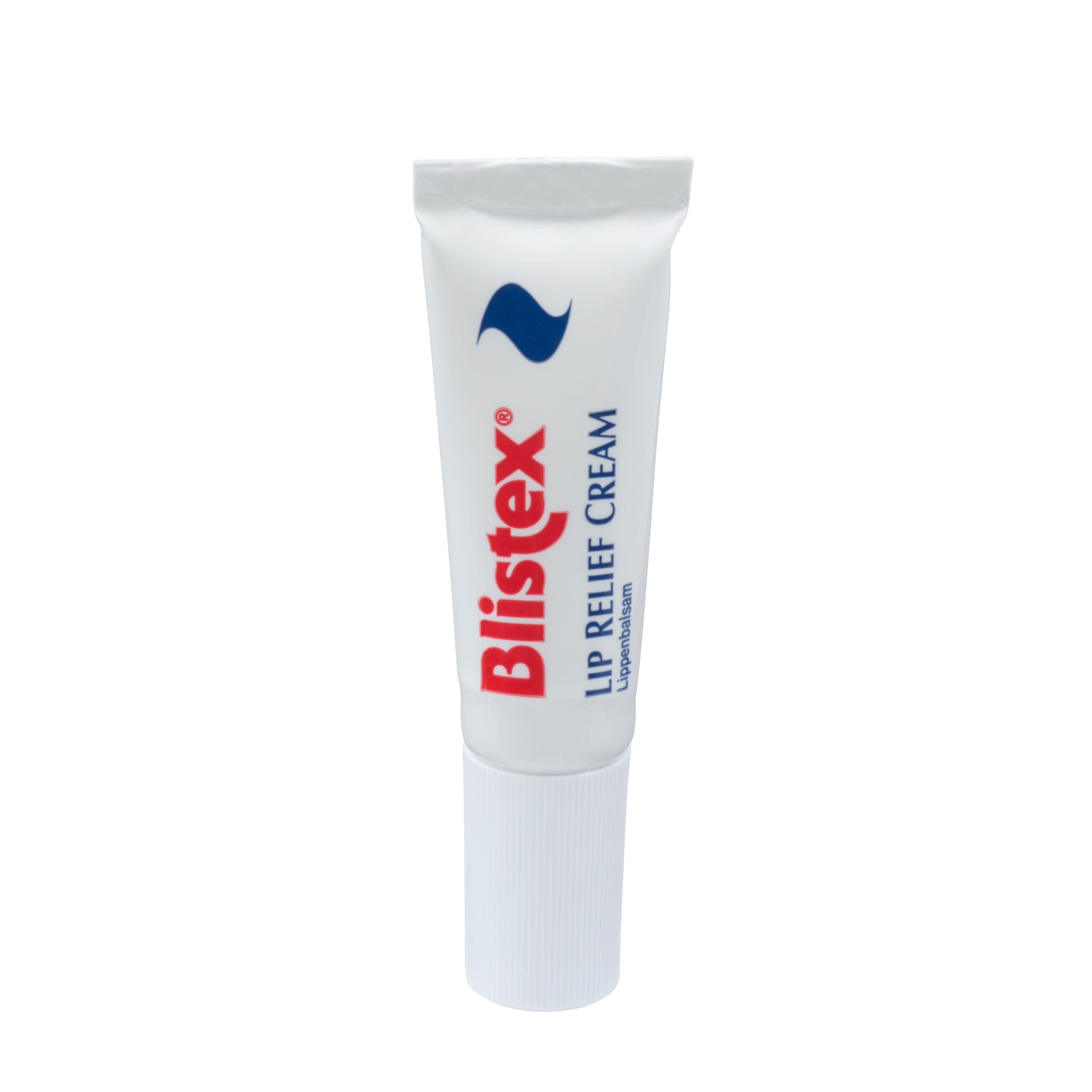Blistex Lip Relief Cream blister pack with 6ml of moisturizing lip care for soothing and healing dry, chapped lips.