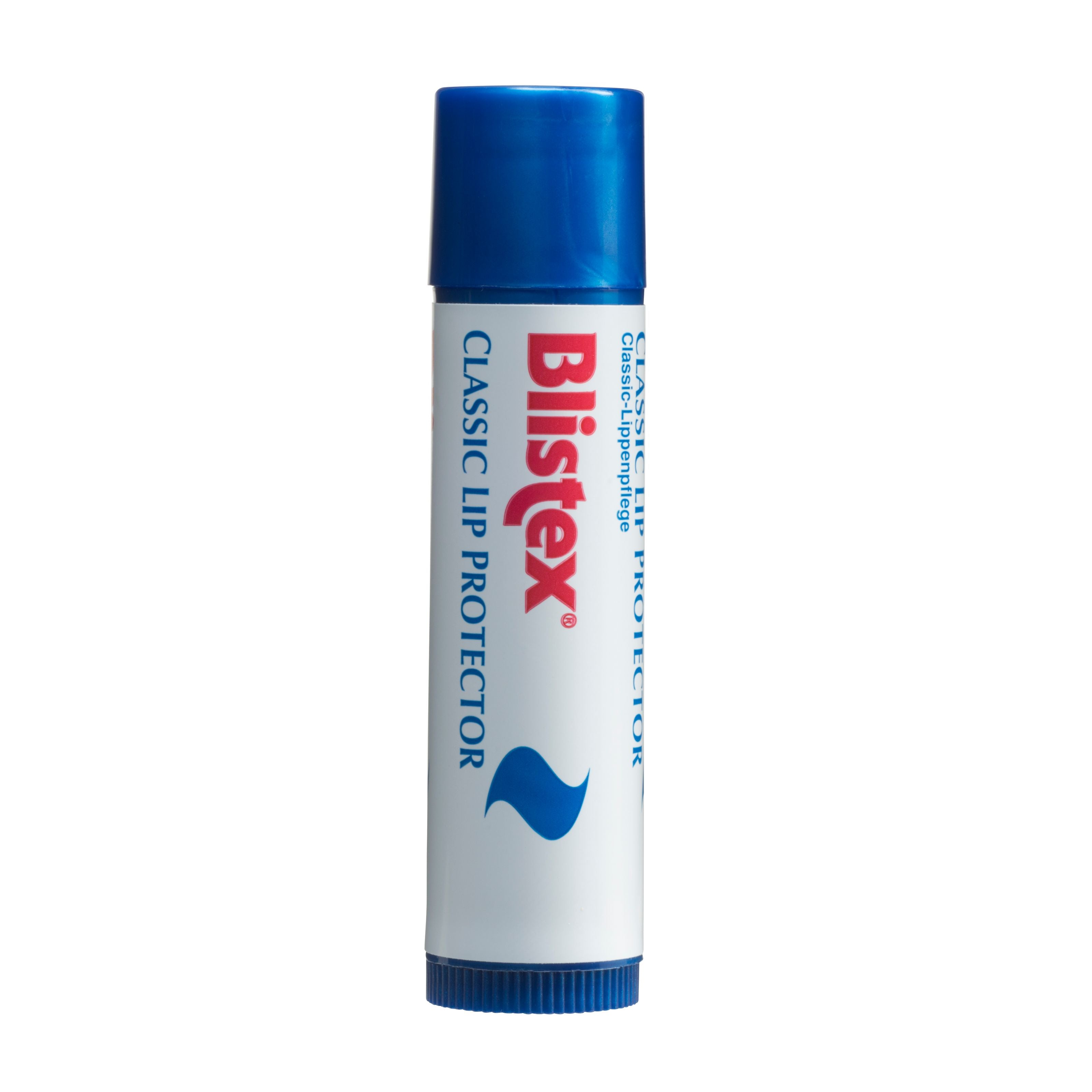 Blistex Classic Protect lip balm stick 4.25g with moisturizing formula in a white tube with blue cap