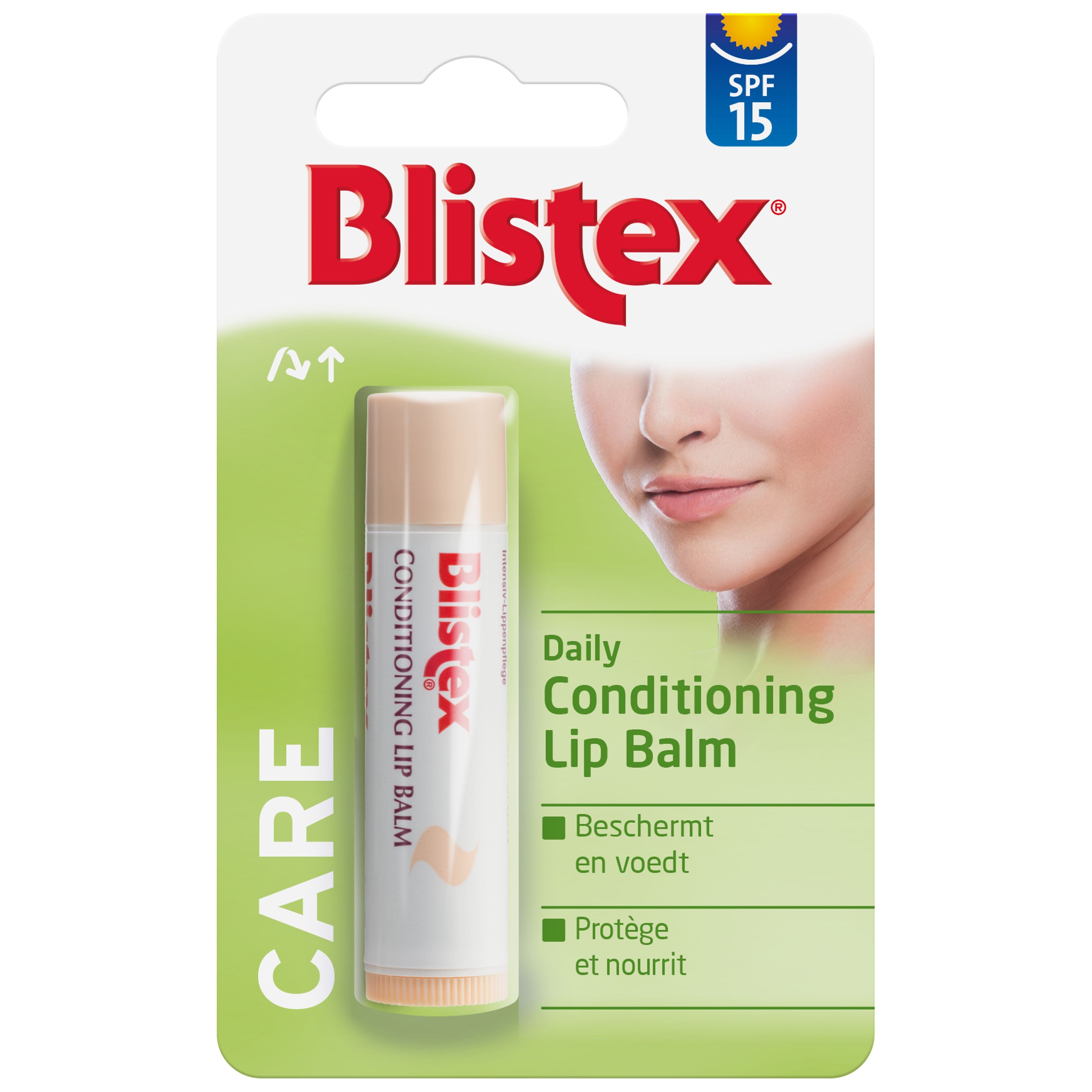 Blistex Daily conditioning lip balm in 4.25 grams, smooth and nourishing lip care product with moisturizing formula.