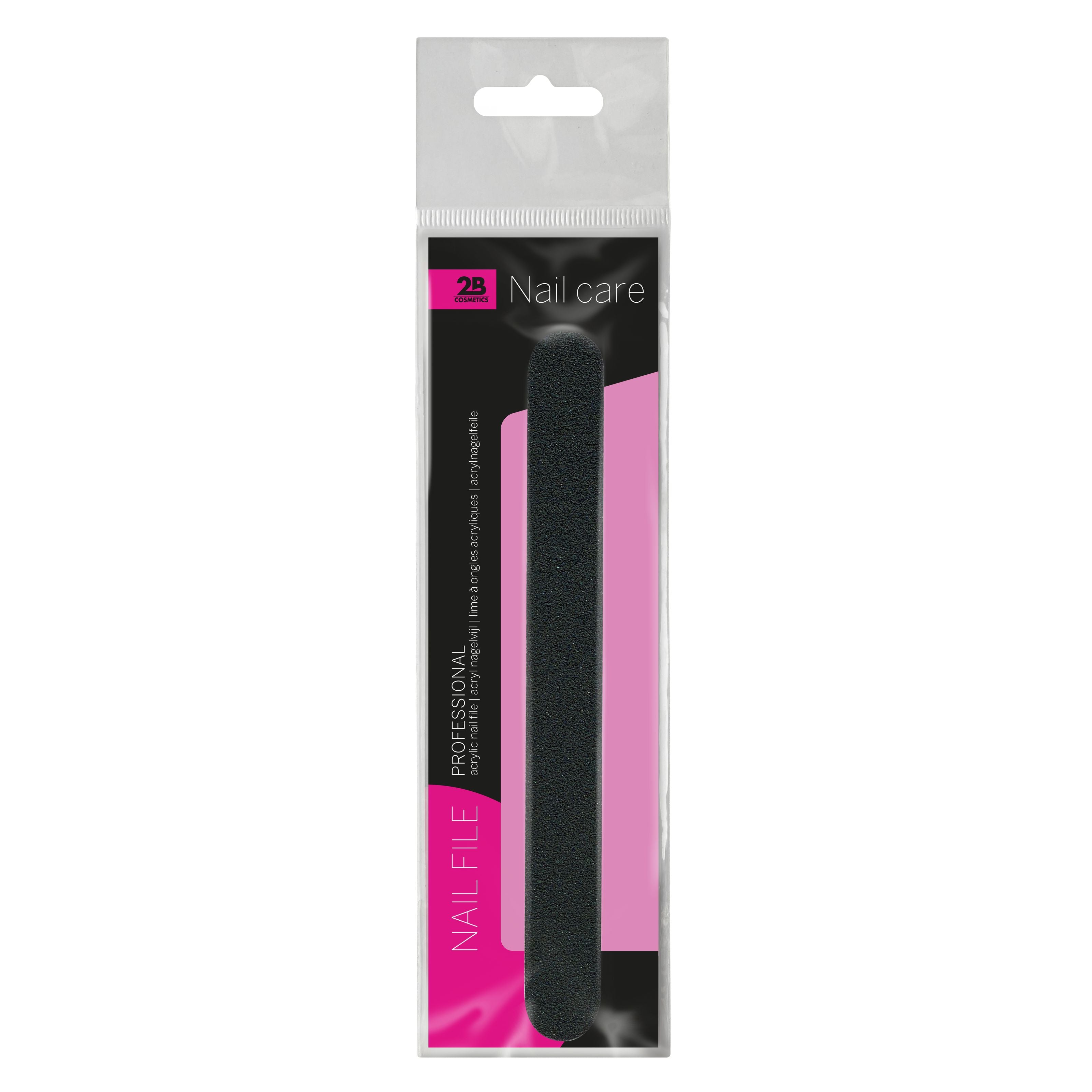 2B Professional manicure and pedicure file, single metal tool with textured surface for nail shaping and smoothing.