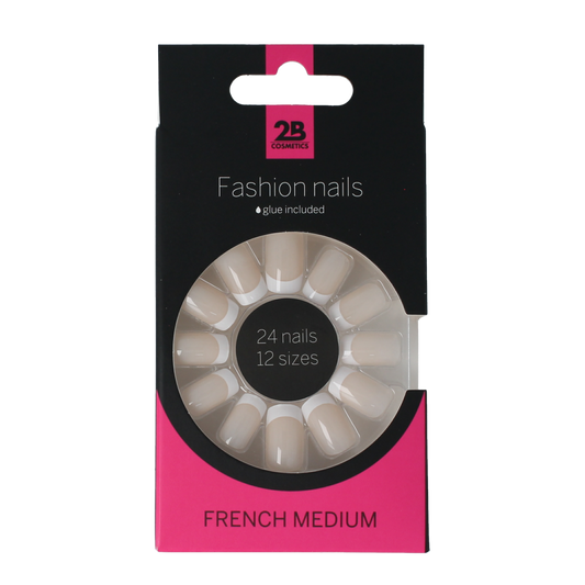 2B Nails french medium 24.00 Stuks