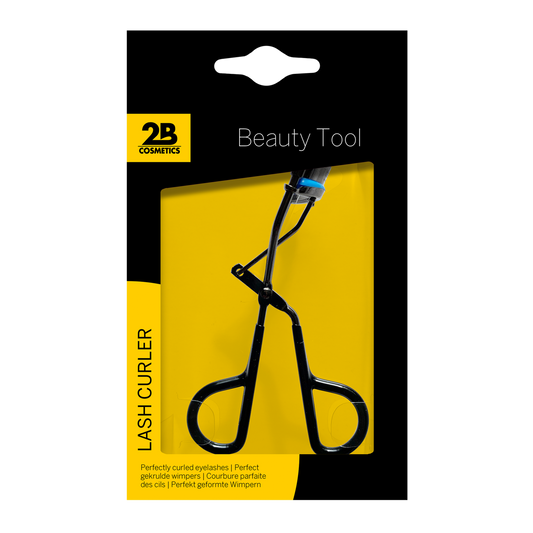 2B Lash Curler 1.00 Stuks, eyelash curling instrument from the 2B brand with metal construction and padded grips.