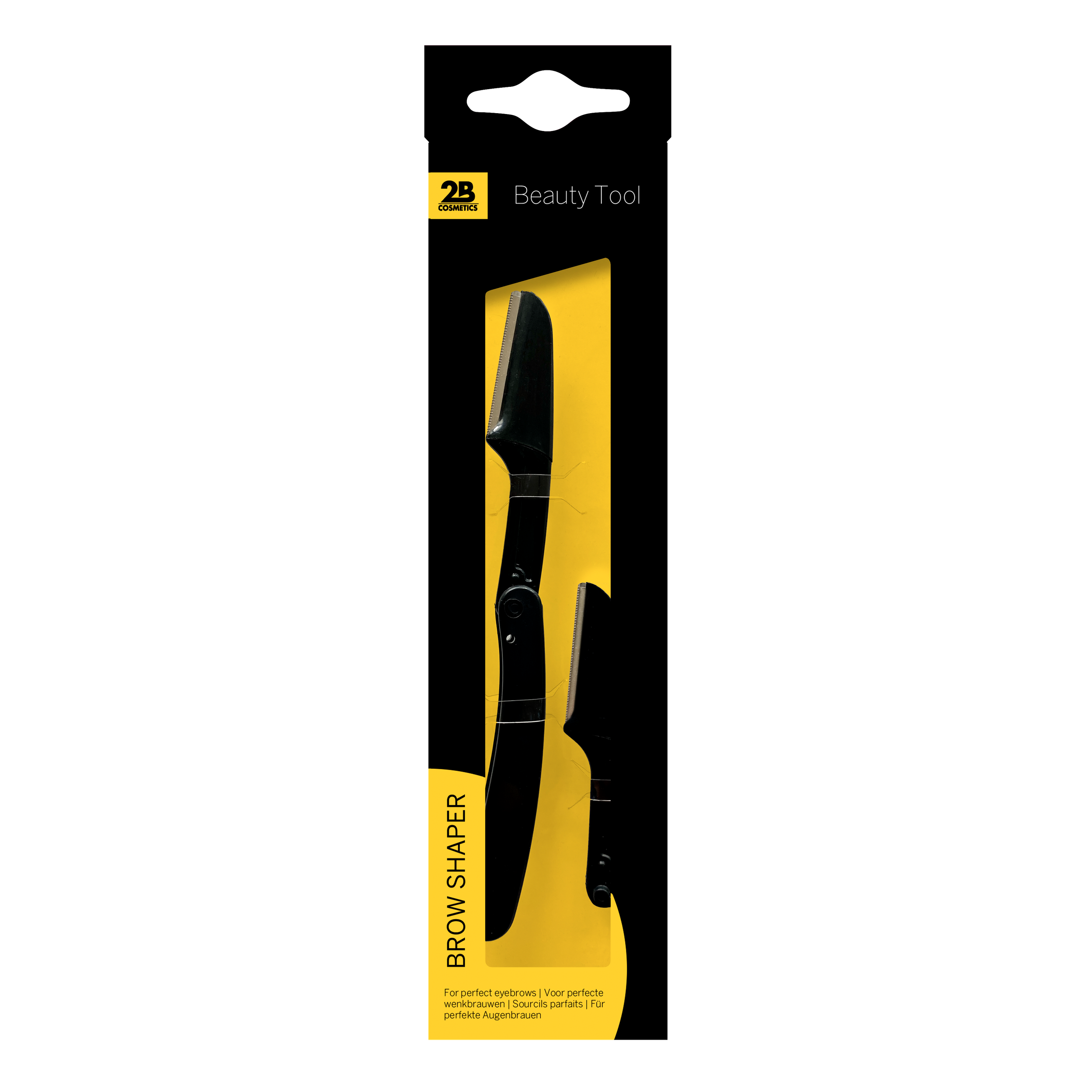 Two 2B Brow Shapers, 2.00 Stuks, cosmetic tools for eyebrow shaping, featuring slim, precise design for grooming.