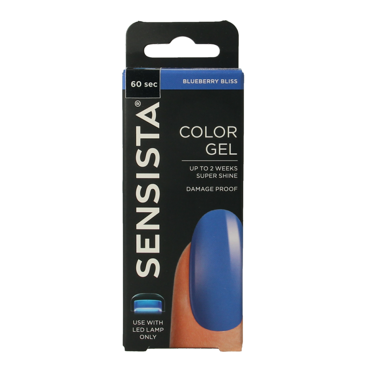 Sensista Color Gel in Blueberry Bliss, 7.5ml, vibrant makeup gel with rich blue hue, ideal for creative cosmetic looks.
